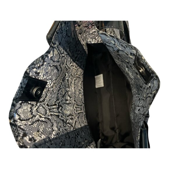 OP Black Snakeskin Vinyl Tote with Stud Detail – New with Tags – Y2K Style - Picture 3 of 3